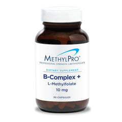 MethylPro B Complex + L-Methylfolate capsules support daily energy and focus.