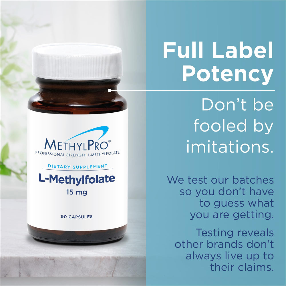 Back packaging showing allergen-free claim for MethylPro L-Methylfolate.