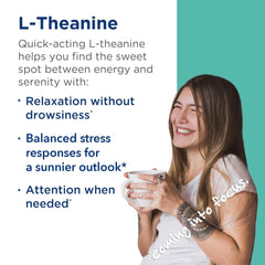 MethylPro L-Theanine 200mg label detail emphasizing quality