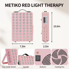 METIKO red light panel on black stand for versatile home sessions