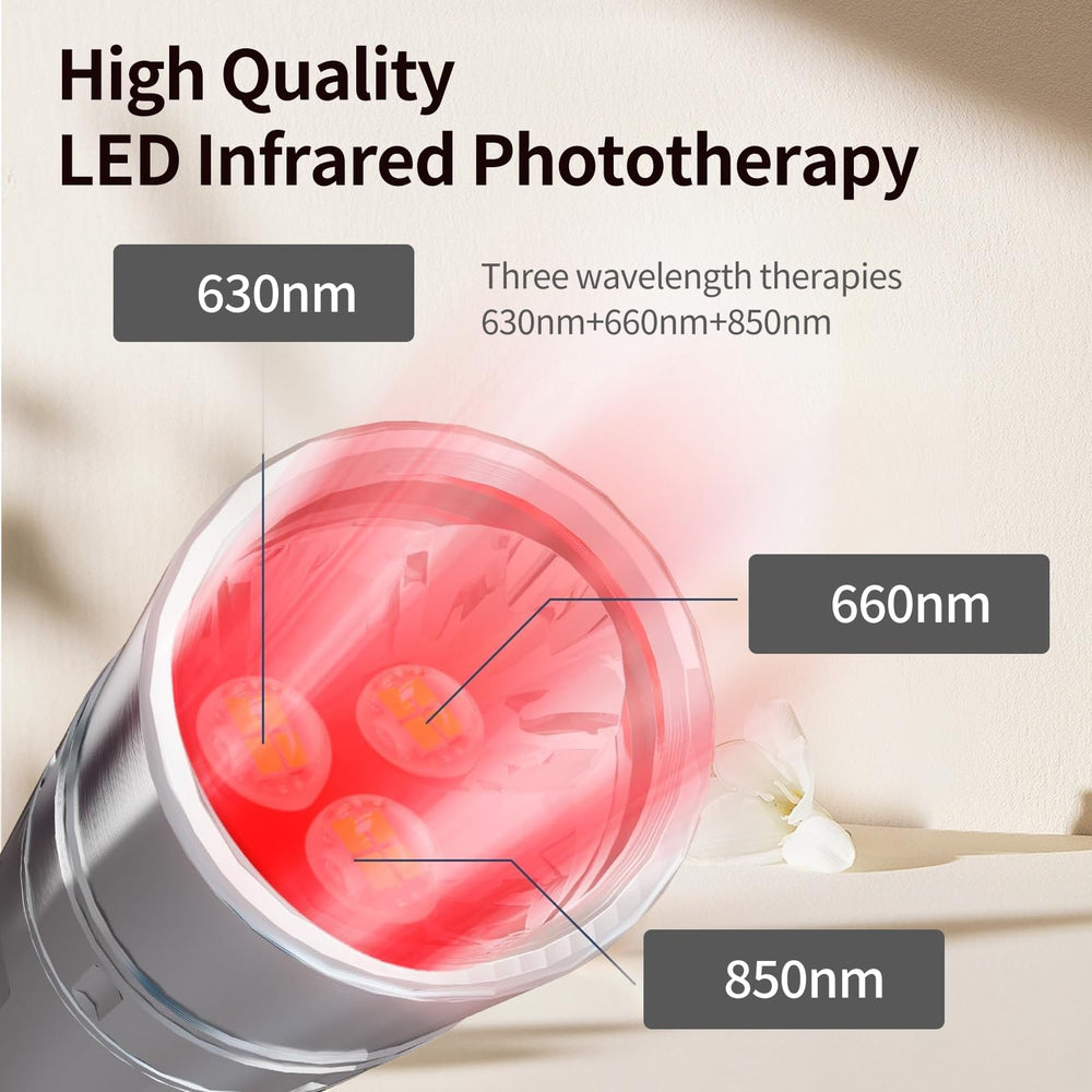 Metiko safety glasses protect eyes during light therapy sessions.