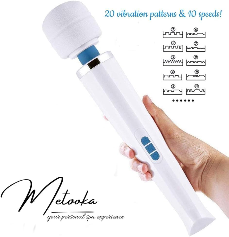 Metooka Easy-clean wand being wiped down, ready for next use.