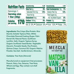 Mezcla matcha-vanilla bar showcasing earthy flavor with vanilla sweetness.