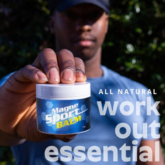 Athlete using MagneSport after training to support recovery.