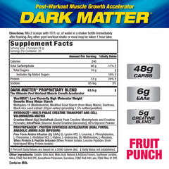MHP Dark Matter serving scoop for convenient post-workout dosing.
