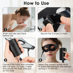 mhpoycd eye mask with controller demonstrates wired operation for consistency