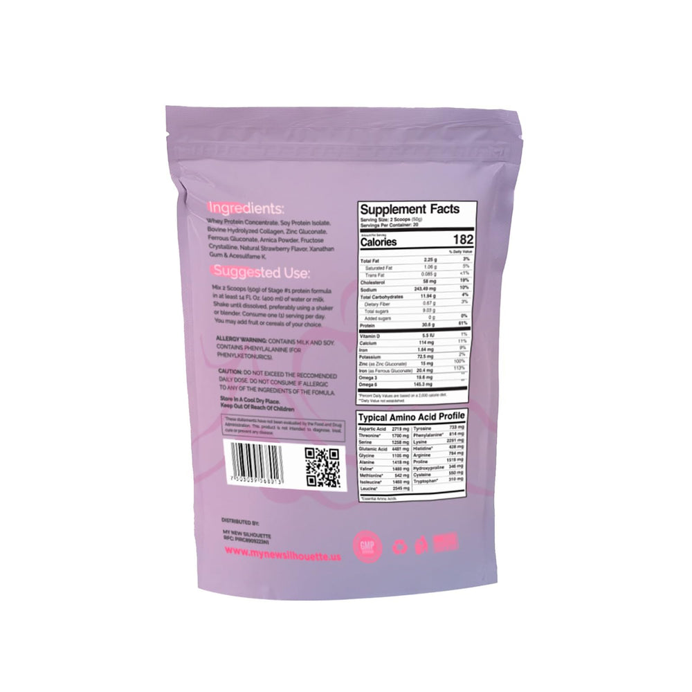 MI NUEVA SILUETA Lipotransfer Stage 1 powder scoop ready to blend into meals.