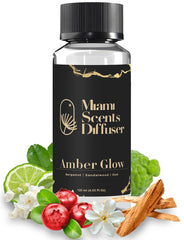 Miami Scents Diffuser Amber Sunset Glow bottle—premium refill for home aroma.
