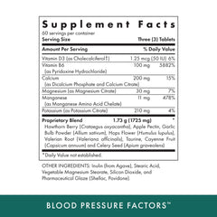 Michaels Blood Pressure Factors tablets shown in blister pack, portable and ready.