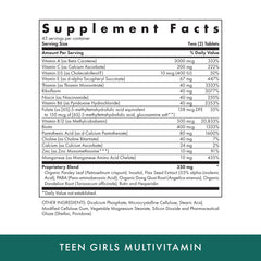 Michael's Health Naturopathic Teen Girls Multivitamin bottle side showing vegetarian and kosher formula