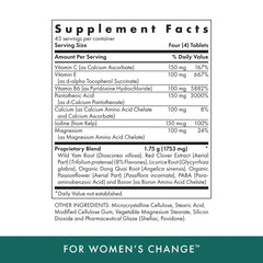 Close-up of Michael's bottle highlighting vegetarian menopause tablets.