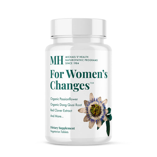 Michael's Health Naturopathic women's changes tablets bottle for peri-menopause support.