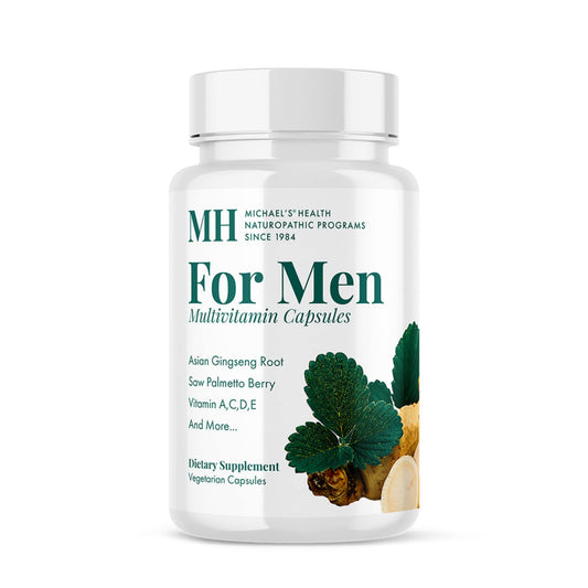 MICHAEL'S Men's Multivitamin bottle front view with 90 capsules for daily use.