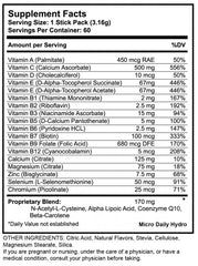 Micro Daily Hydro dissolving in an 8oz bottle for quick hydration and flavor