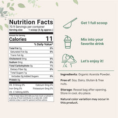 Micro Ingredients Acerola Cherry Powder scoop for precise dosing