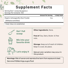 Micro Ingredients ashwagandha powder scoop showing measured serving for easy daily dosing.