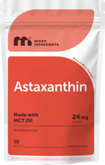 Micro Ingredients Astaxanthin softgels with MCT oil for better absorption.