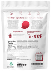 Micro Ingredients beet root juice powder scoop for easy, convenient smoothie servings.