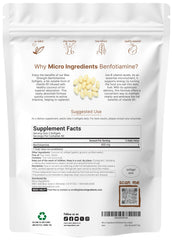 Micro Ingredients benfotiamine softgels pouch front view with 240-count supply.