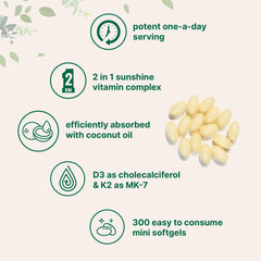 Micro Ingredients D3 K2 formula label highlights 5 000 IU per dose