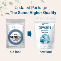 Micro Ingredients glycine powder 1kg packaging ready for bulk daily use.