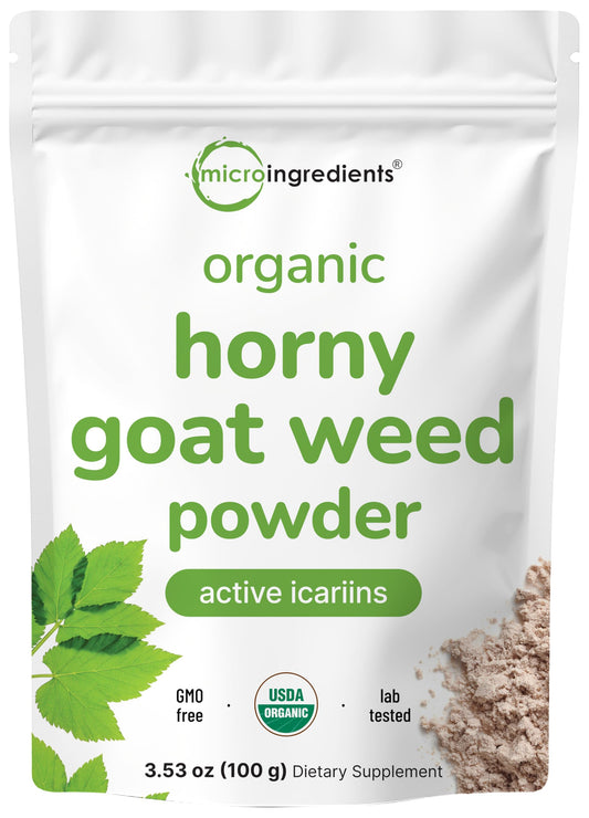 Micro Ingredients horny goat weed powder tub for daily energy