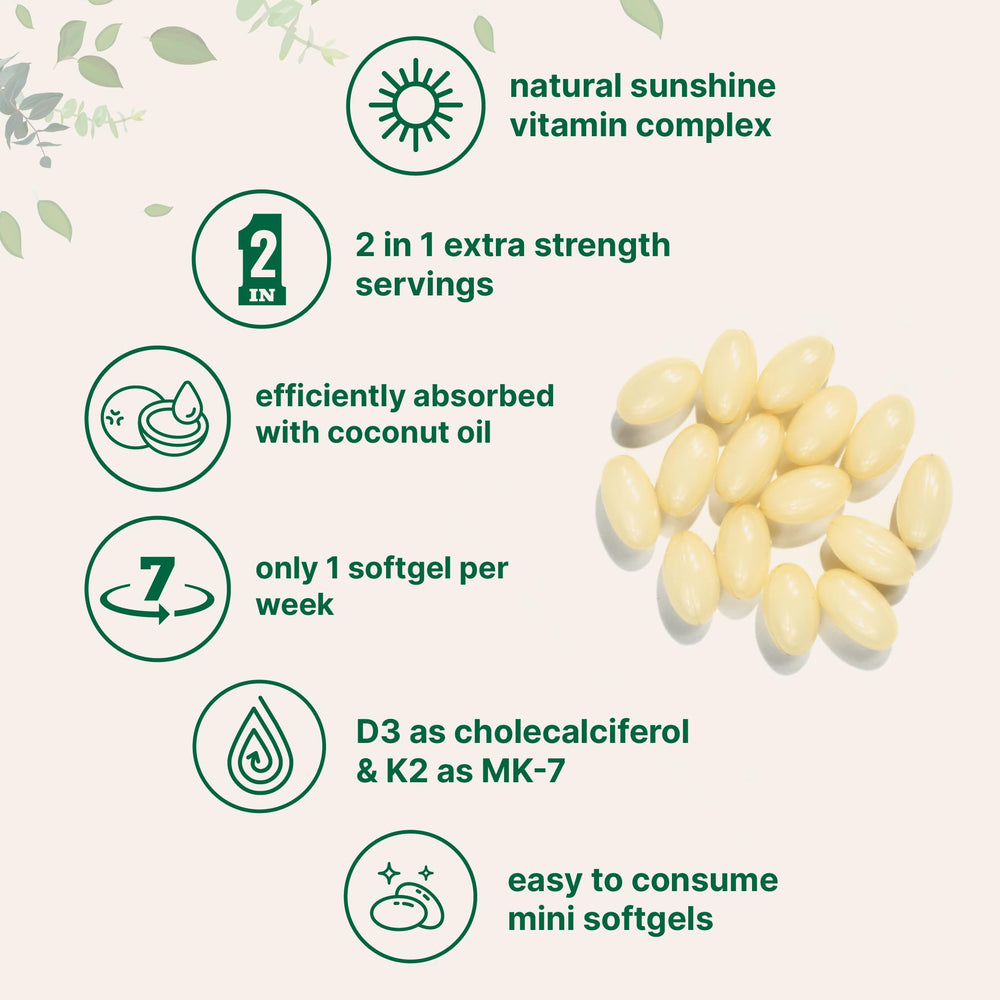 Micro Ingredients MK7 D3 non-GMO softgels crafted for clean daily use.