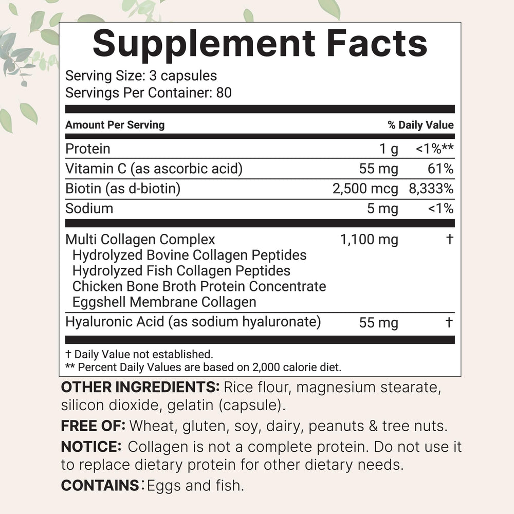 Close-up of Micro Ingredients collagen pills for easy swallowing