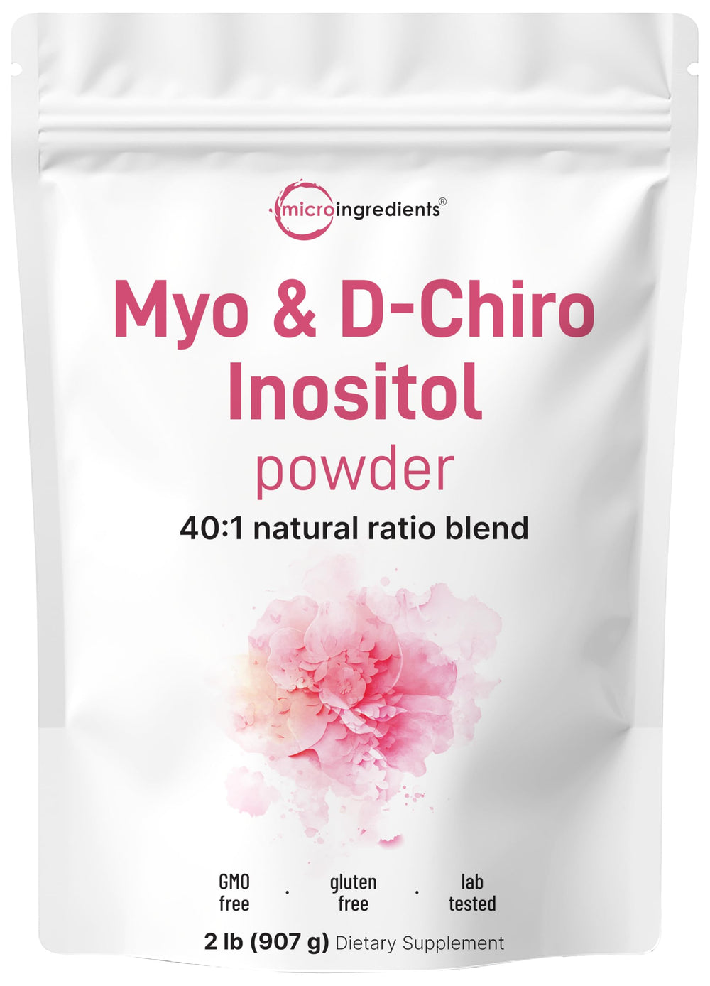 Micro Ingredients inositol powder bottle for daily use