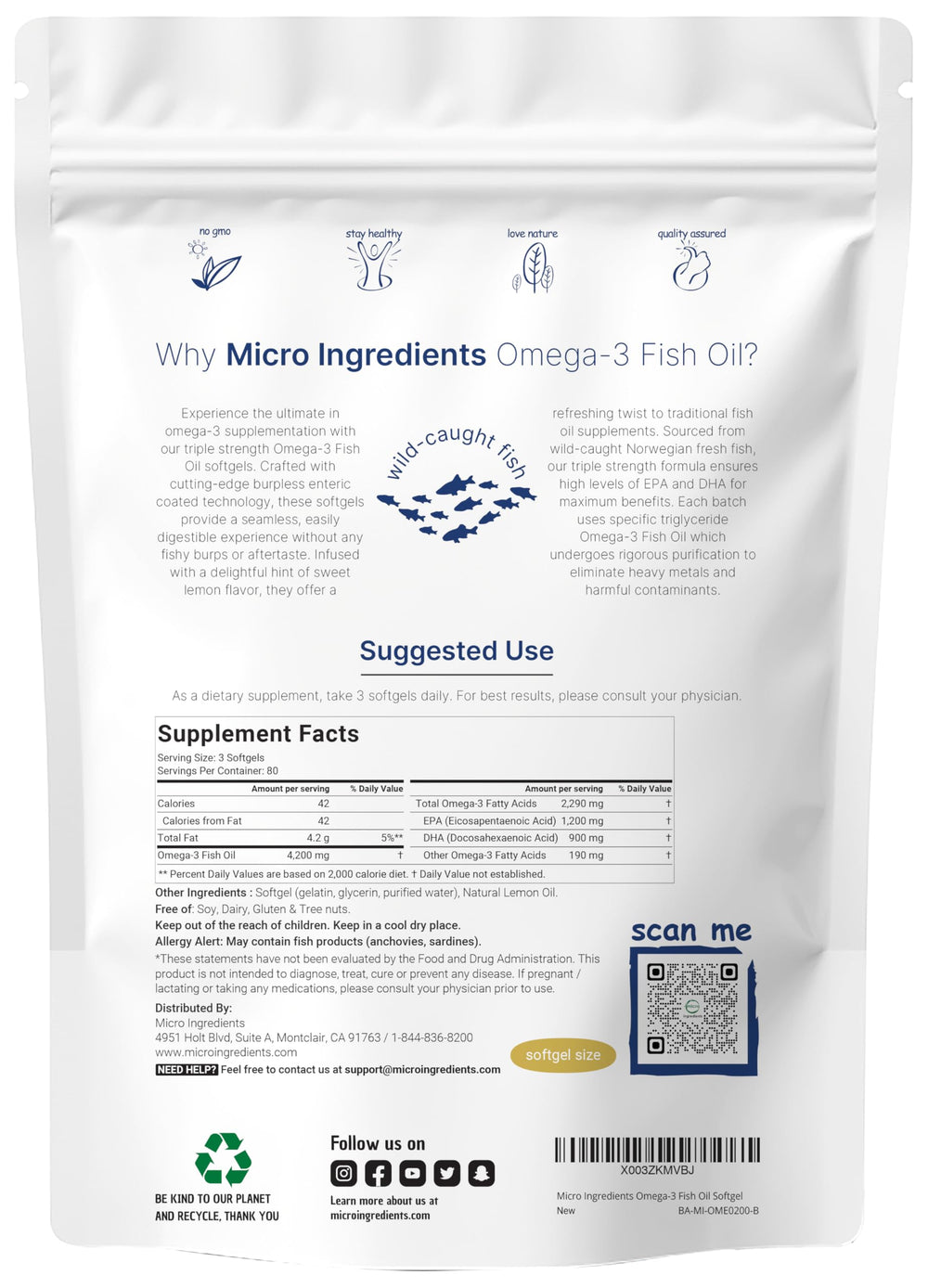 Micro Ingredients non-GMO formula is soy, dairy, and gluten-free with third-party testing.