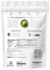 Micro Ingredients barley grass powder scoop ready for a 3 g serving in smoothies