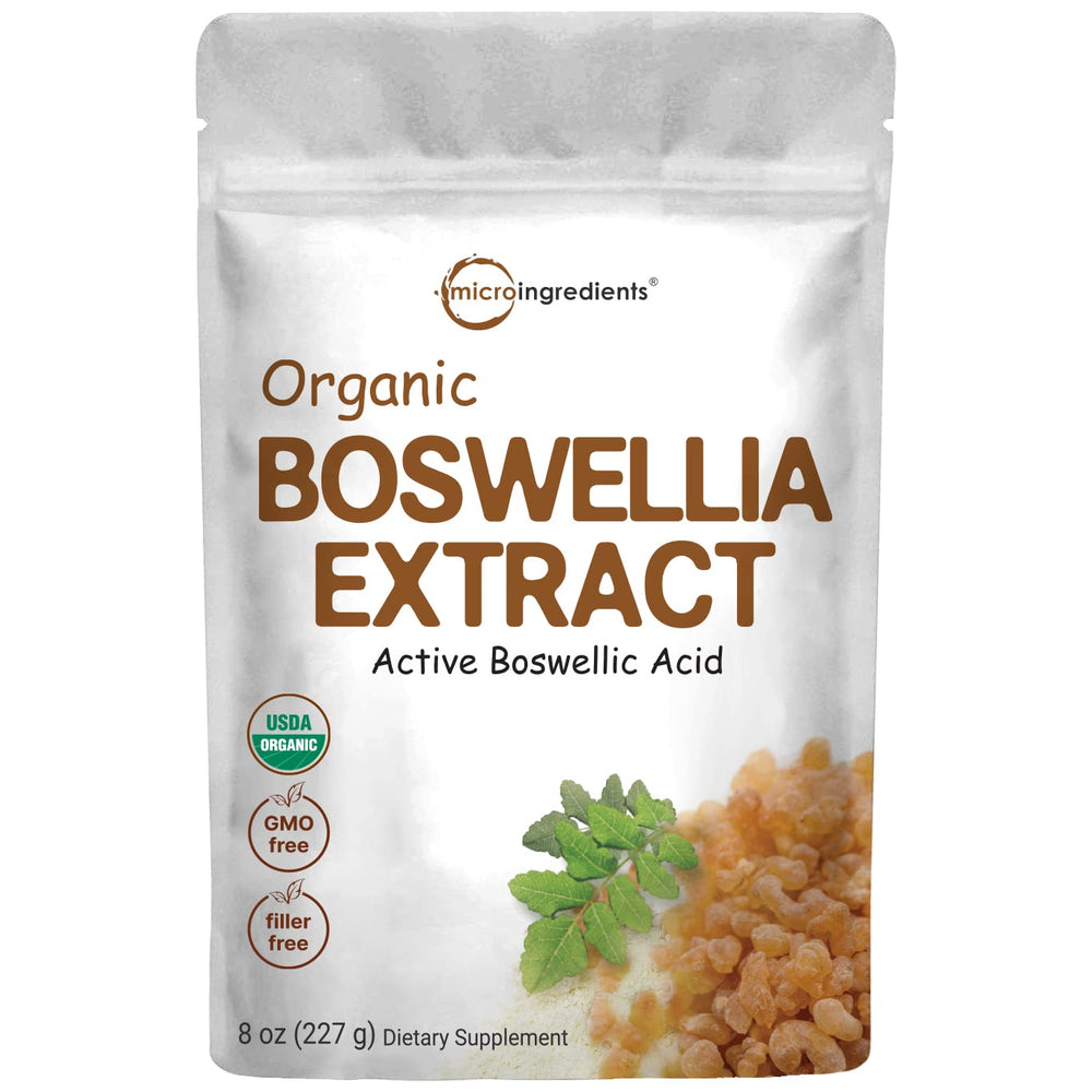 Micro Ingredients Organic Boswellia extract powder in 8 oz bottle for joint health support