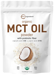 Micro Ingredients Organic MCT Oil Powder bottle ready for daily use.
