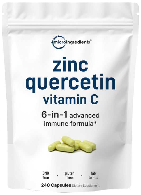 Micro Ingredients Quercetin bottle cap showing freshness seal for quality