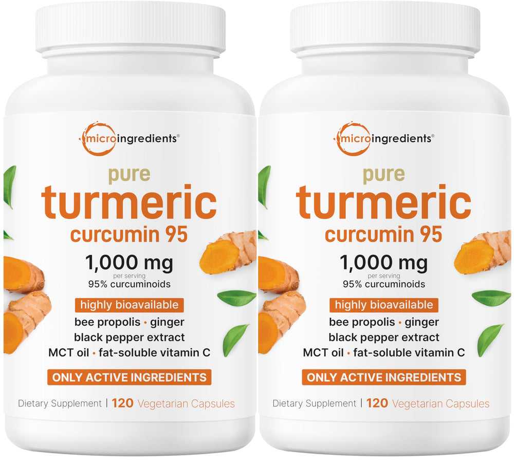Micro Ingredients Turmeric Curcumin 1000mg bottle shows high potency for daily joint support
