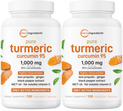 Micro Ingredients Turmeric Curcumin 1000mg bottle shows high potency for daily joint support