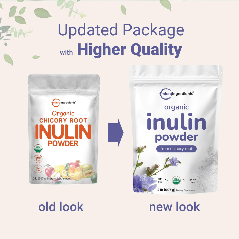 Micro Ingredients Unflavored Inulin powder stirred into tea for digestion support.