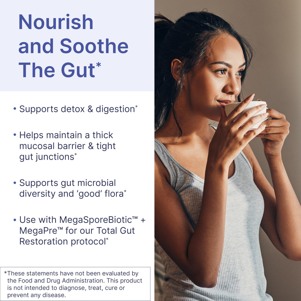 Label detail emphasizes dairy-free immunoglobulins for digestion and barrier function