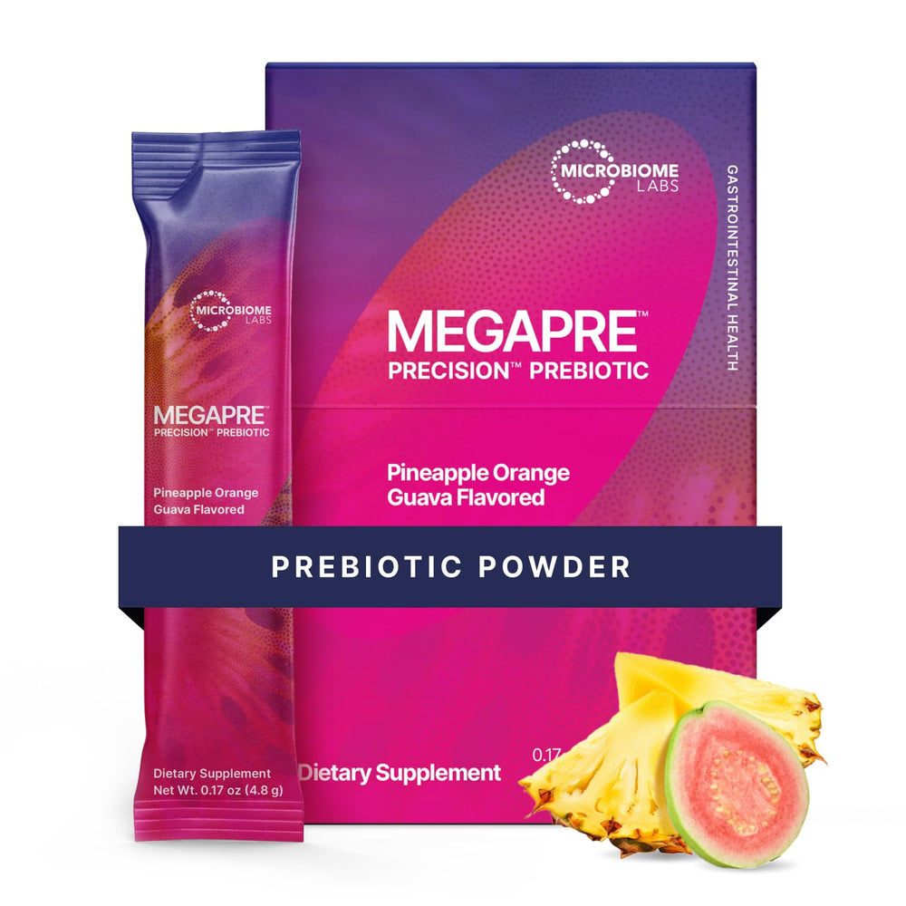 Microbiome Labs MegaPre stick pack pineapple-orange-guava for daily gut balance