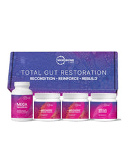 Microbiome Labs MegaSporeBiotic bottle promoting gut balance with spore probiotics.