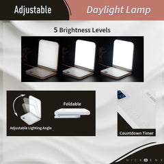 MICROENE timer function helps pace daily light sessions