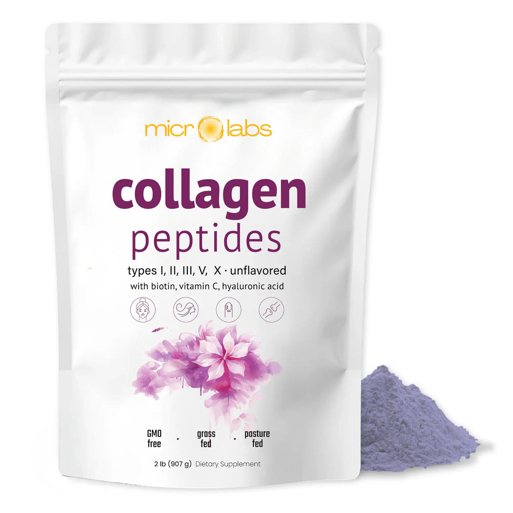 MICROLABS Multi Collagen Powder tub for daily intake and easy mixing.