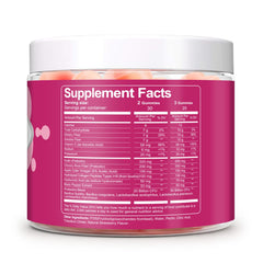 Migcopat gluten-free dairy-free gummies label close-up emphasizing allergen-friendly ingredients