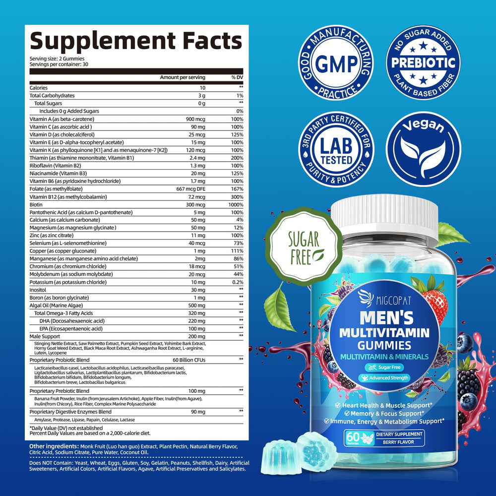 Migcopat Men's Multivitamin probiotics blend visual