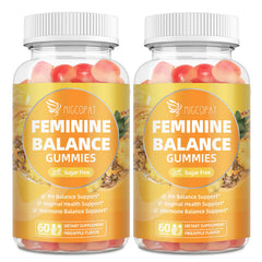 Migcopat Premium Feminine Balance Gummies bottle with pineapple flavor for daily wellness