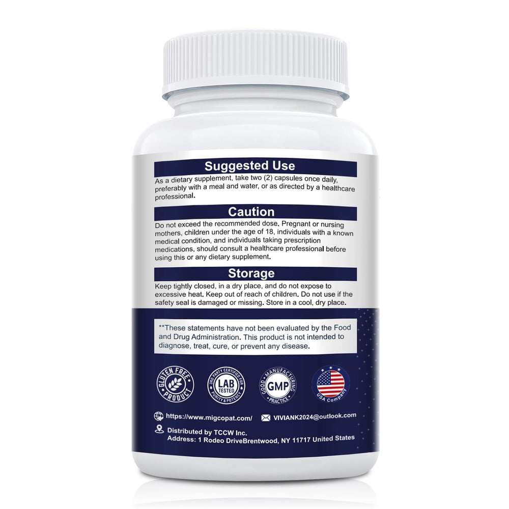Migcopat Probiotics bottle ready for everyday digestive support.