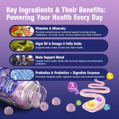 Migcopat probiotics blend visual suggesting gut health support and immunity