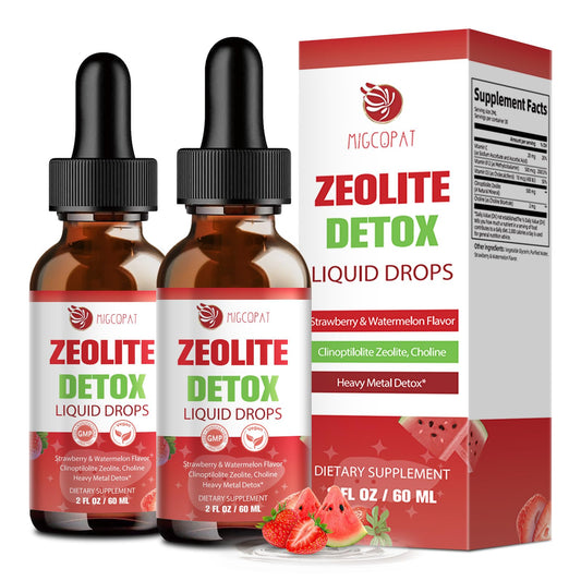 Migcopat Zeolite Detox bottle with dropper for daily wellness