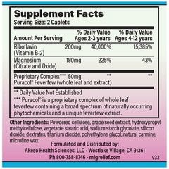 Child-friendly MigreLief packaging emphasizes safe nutritional support.