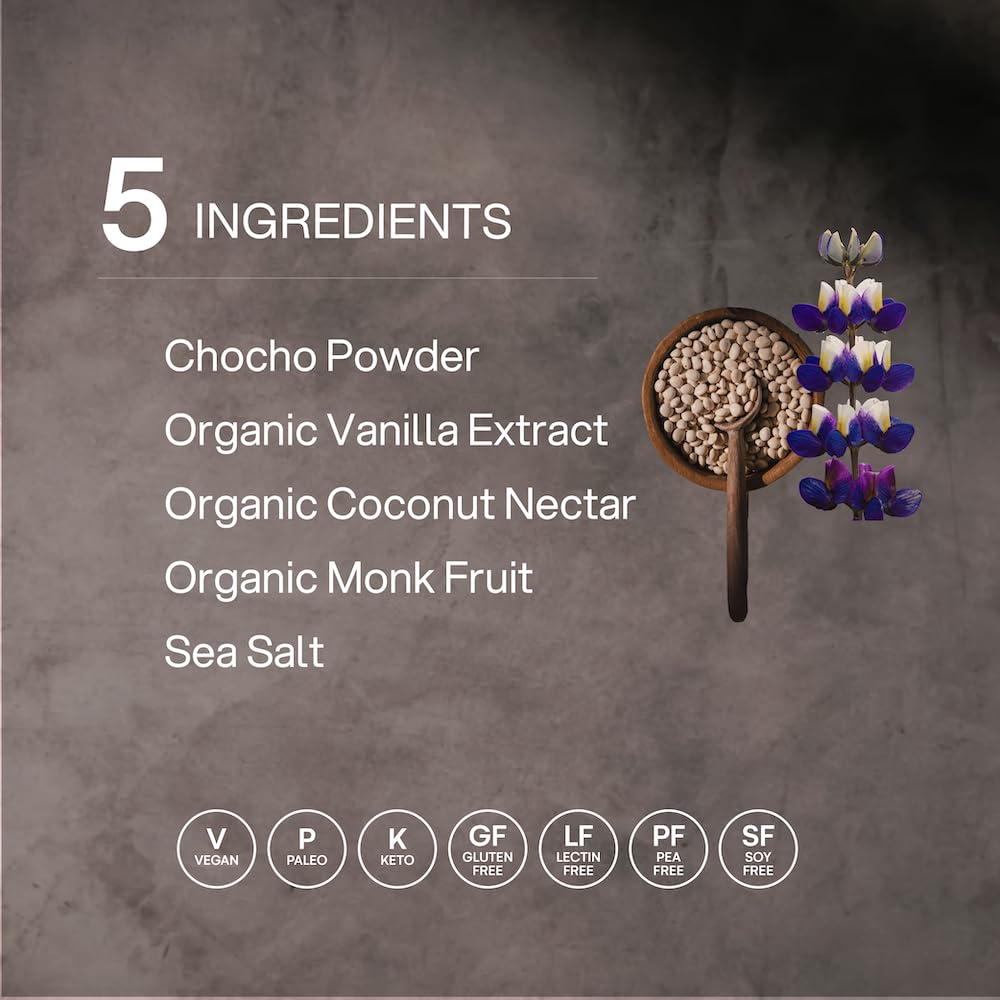 Mikuna Chocho vanilla powder dissolving in water for a smooth shake.